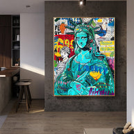 Pop Graffiti Art Statue Of Liberty Canvas Wall Art-MinimalisticDecor.com