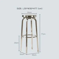Premium Stainless Steel Bar Stool – Sleek & Durable-MinimalisticDecor.com