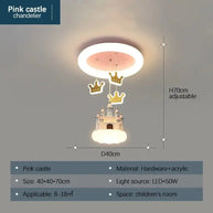 Princess Castle Crown Ceiling Light-MinimalisticDecor.com