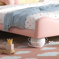 Princess Rainbow Bed Set for Girls – Matte Leather Finish Solid Wood Frame-MinimalisticDecor.com