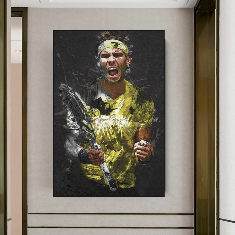 Rafael Nadal Tennis Legend Canvas Wall Art - Famous Sports Decor-MinimalisticDecor.com