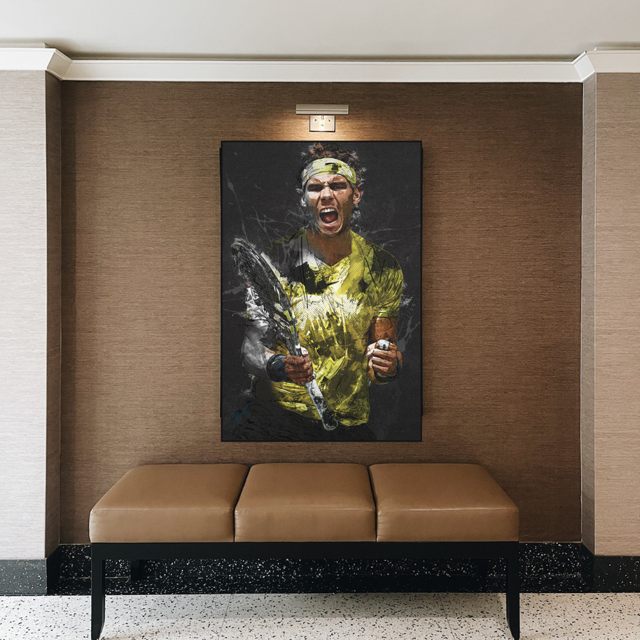 Rafael Nadal Tennis Legend Canvas Wall Art - Famous Sports Decor-MinimalisticDecor.com