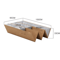 Rectanglular Wood Angel Coffee Table-MinimalisticDecor.com
