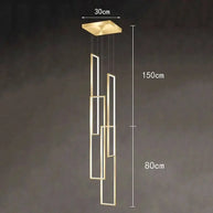Rectangular Pendants Staircase Chandelier Lighting-MinimalisticDecor.com