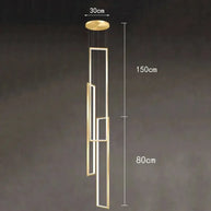 Rectangular Pendants Staircase Chandelier Lighting-MinimalisticDecor.com