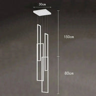 Rectangular Pendants Staircase Chandelier Lighting-MinimalisticDecor.com