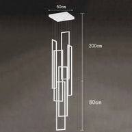 Rectangular Pendants Staircase Chandelier Lighting-MinimalisticDecor.com
