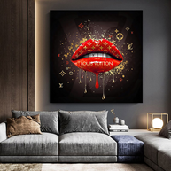 Red Lips Canvas Wall Art - Vibrant Home Decor for a Bold Statement-MinimalisticDecor.com