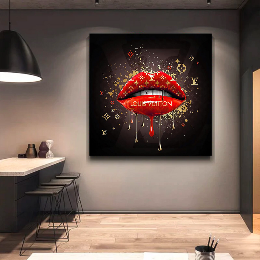 Red Lips Canvas Wall Art - Vibrant Home Decor for a Bold Statement-MinimalisticDecor.com