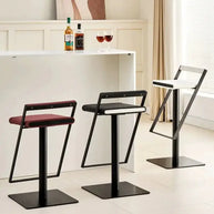 Relaxing Swivel Adjustable Height Bar Chair – Comfort Meets Modern Functionality-MinimalisticDecor.com