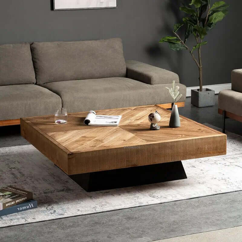 Retro Nordic Solid Wood Coffee Table-MinimalisticDecor.com