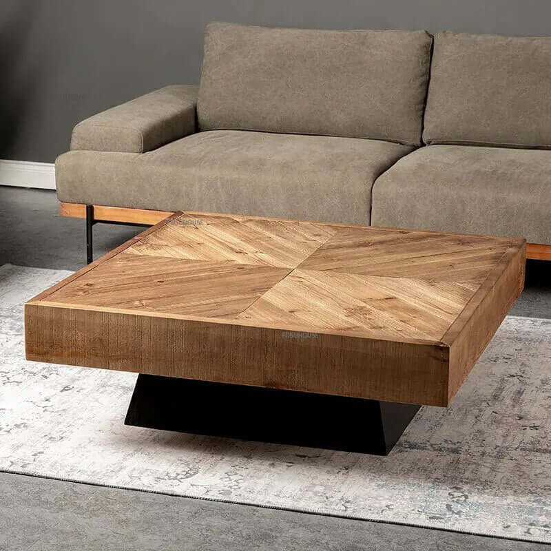 Retro Nordic Solid Wood Coffee Table-MinimalisticDecor.com