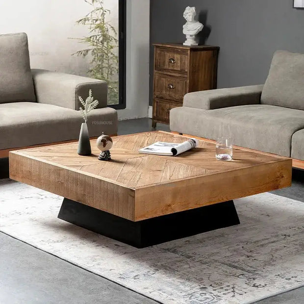 Retro Nordic Solid Wood Coffee Table-MinimalisticDecor.com