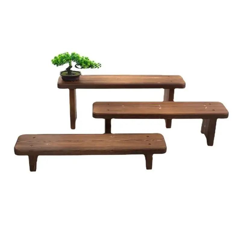 Retro Solid Oak Wood Shoe Long Bench-MinimalisticDecor.com
