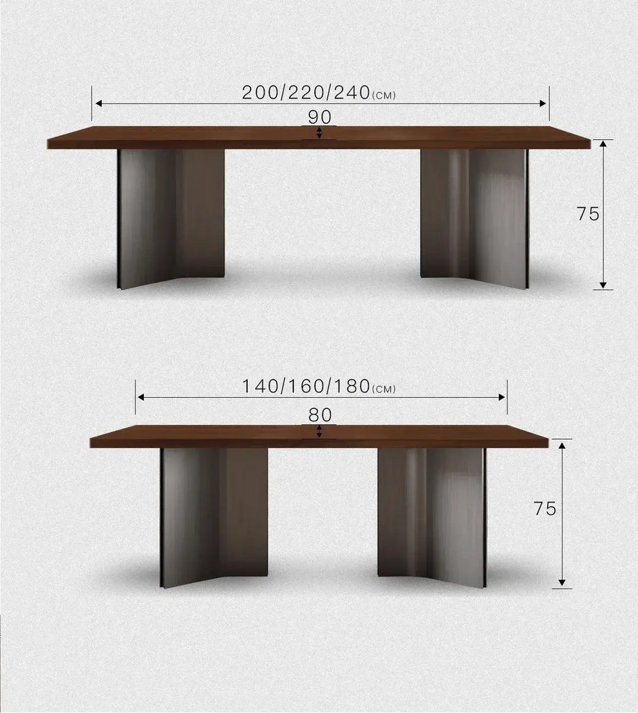 Retro Solid Wood Antique Walnut Dining Table Set – Timeless Craftsmanship-MinimalisticDecor.com