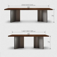 Retro Solid Wood Antique Walnut Dining Table Set – Timeless Craftsmanship-MinimalisticDecor.com