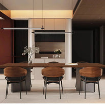 Retro Solid Wood Antique Walnut Dining Table Set – Timeless Craftsmanship-MinimalisticDecor.com