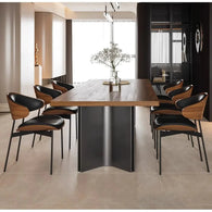 Retro Solid Wood Antique Walnut Dining Table Set – Timeless Craftsmanship-MinimalisticDecor.com