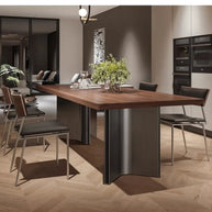 Retro Solid Wood Antique Walnut Dining Table Set – Timeless Craftsmanship-MinimalisticDecor.com
