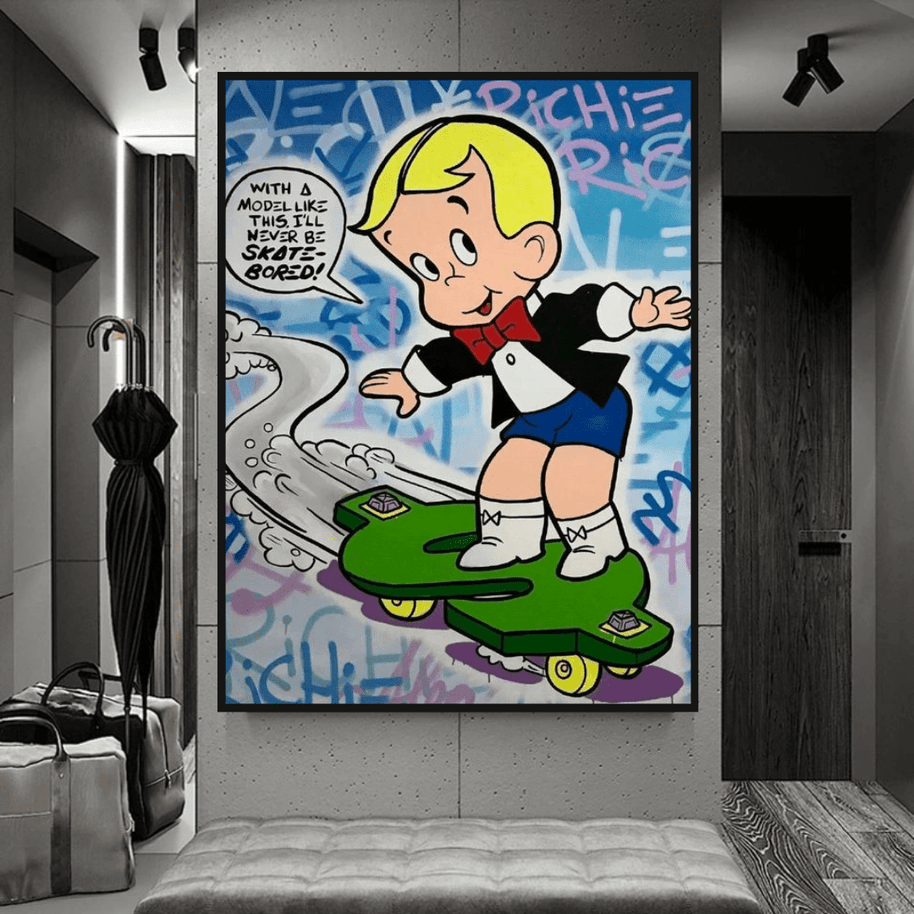 Richie Canvas Wall Art: Enhance Your Space Money Skating-MinimalisticDecor.com