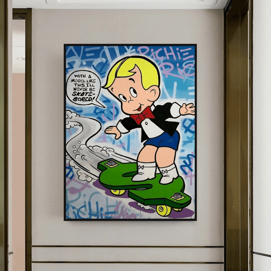 Richie Canvas Wall Art: Enhance Your Space Money Skating-MinimalisticDecor.com