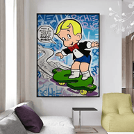 Richie Canvas Wall Art: Enhance Your Space Money Skating-MinimalisticDecor.com