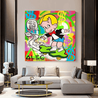 Richie Money Skating - Alec Monopoly Wall Art-MinimalisticDecor.com