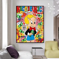 Richie Rich Money Boy Canvas Wall Art-MinimalisticDecor.com