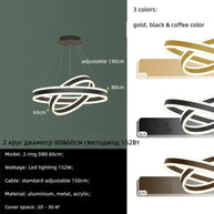 Rings LED Staircase Chandelier: Unparalleled Elegance-MinimalisticDecor.com