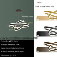 Rings LED Staircase Chandelier: Unparalleled Elegance-MinimalisticDecor.com