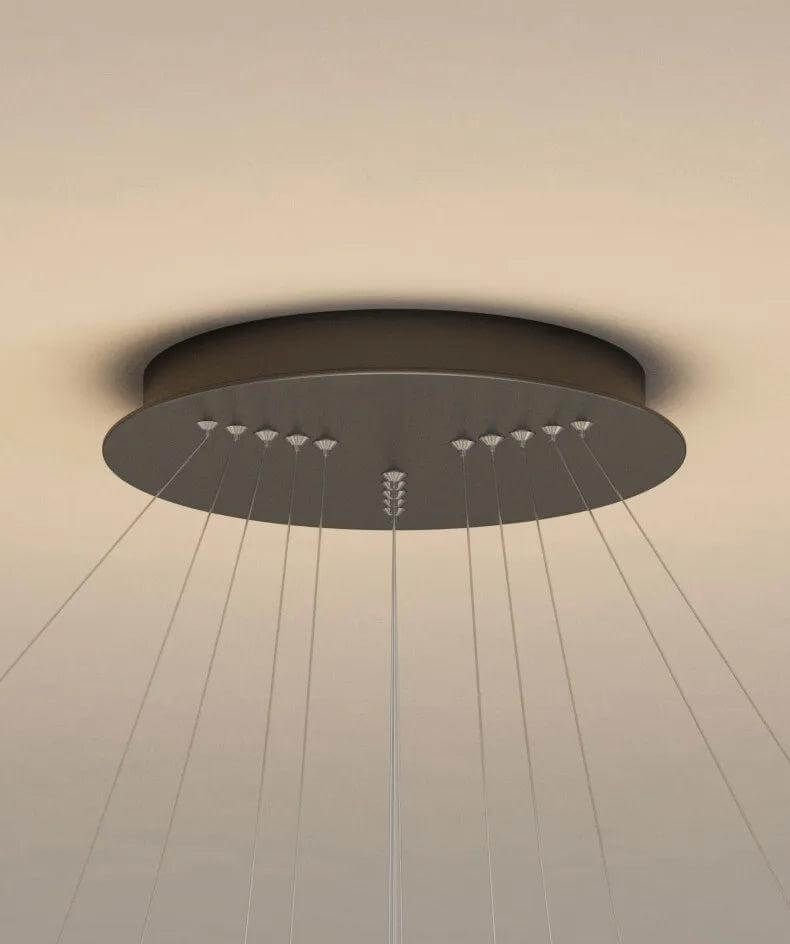 Rings LED Staircase Chandelier: Unparalleled Elegance-MinimalisticDecor.com