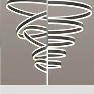 Rings LED Staircase Chandelier: Unparalleled Elegance-MinimalisticDecor.com