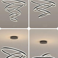 Rings LED Staircase Chandelier: Unparalleled Elegance-MinimalisticDecor.com