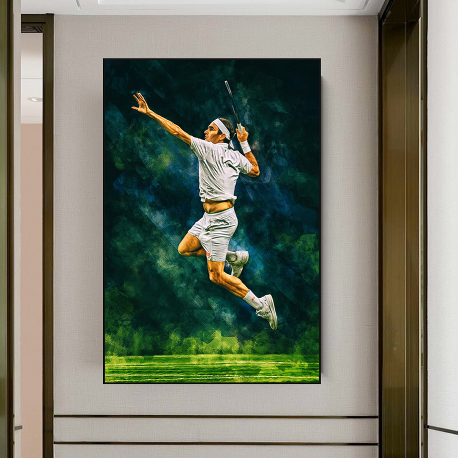 Roger Federer Canvas Wall Art - Legendary Sports Decor-MinimalisticDecor.com