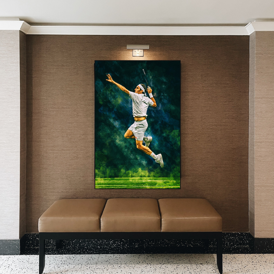Roger Federer Canvas Wall Art - Legendary Sports Decor-MinimalisticDecor.com