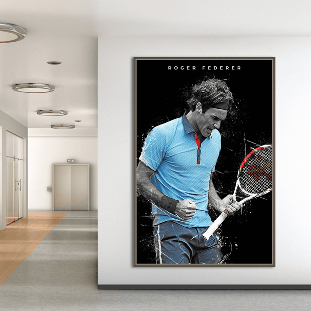Roger Federer Iconic Moments Canvas Wall Decor-MinimalisticDecor.com
