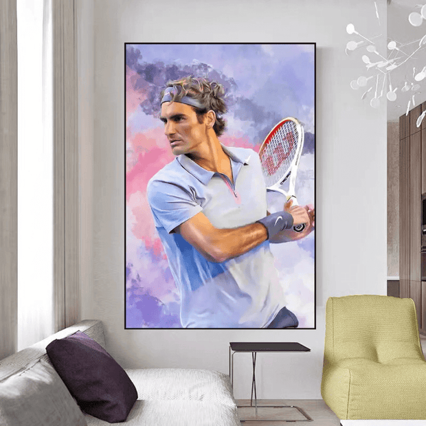 Roger Federer Legacy Tennis Canvas Home Decor-MinimalisticDecor.com