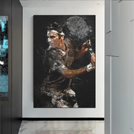 Roger Federer Tennis Legend Canvas Wall Art - Sports Decor-MinimalisticDecor.com