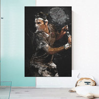 Roger Federer Tennis Legend Canvas Wall Art - Sports Decor-MinimalisticDecor.com