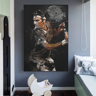 Roger Federer Tennis Legend Canvas Wall Art - Sports Decor-MinimalisticDecor.com