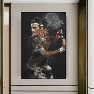 Roger Federer Tennis Legend Canvas Wall Art - Sports Decor-MinimalisticDecor.com