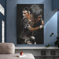 Roger Federer Tennis Legend Canvas Wall Art - Sports Decor-MinimalisticDecor.com