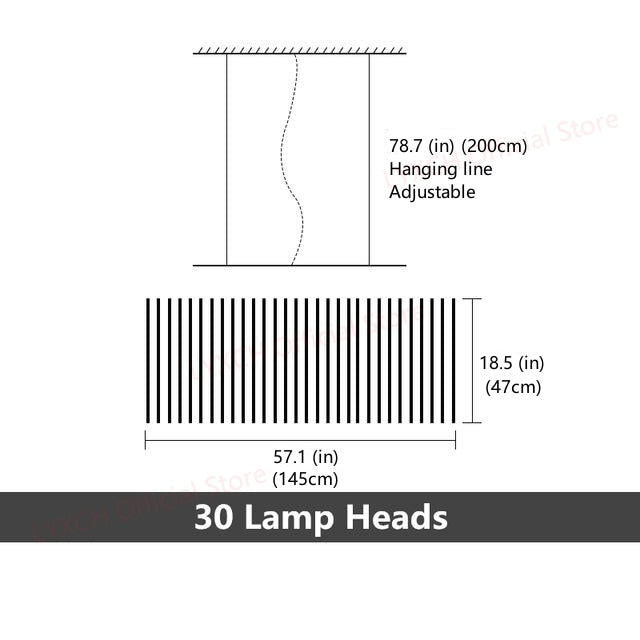 Rotatable Light Bars Chandelier: Illuminate Your Space-MinimalisticDecor.com