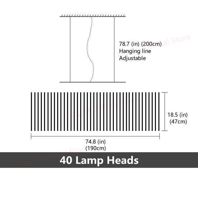 Rotatable Light Bars Chandelier: Illuminate Your Space-MinimalisticDecor.com