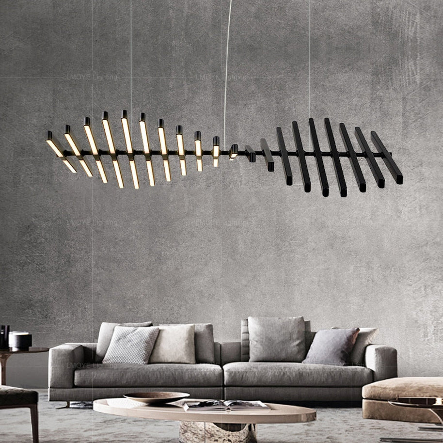 Rotatable Light Bars Chandelier: Illuminate Your Space-MinimalisticDecor.com