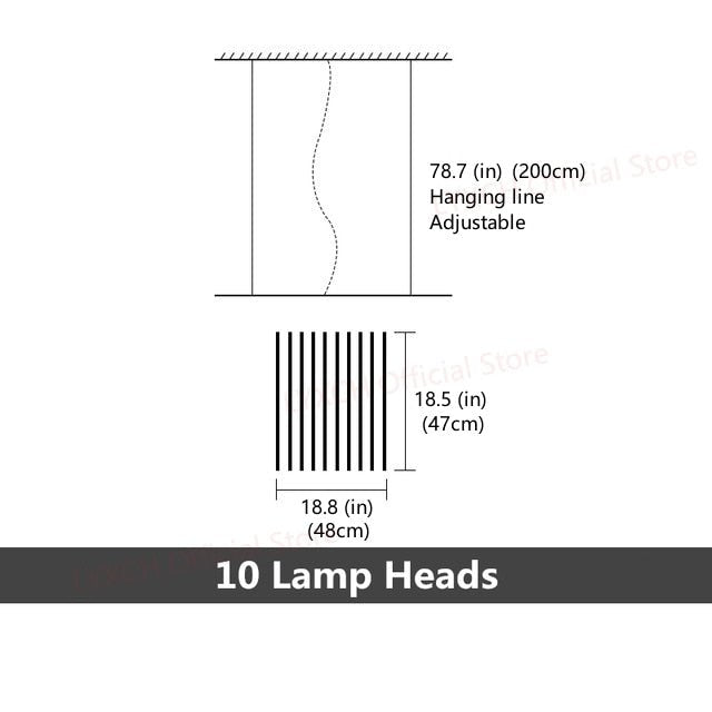 Rotatable Light Bars Chandelier: Illuminate Your Space-MinimalisticDecor.com