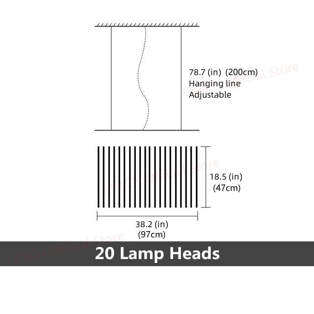 Rotatable Light Bars Chandelier: Illuminate Your Space-MinimalisticDecor.com