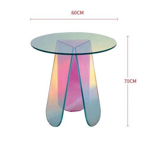 Round Acrylic Rainbow Coffee Tables Set-MinimalisticDecor.com