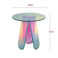 Round Acrylic Rainbow Coffee Tables Set-MinimalisticDecor.com