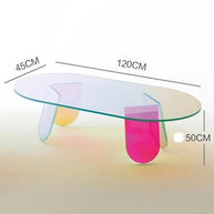 Round Acrylic Rainbow Coffee Tables Set-MinimalisticDecor.com